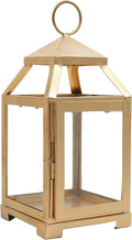 Hosley 12 Inch High Clear Glass and Iron Classic Style Lantern Ideal Gift by HOSLEY