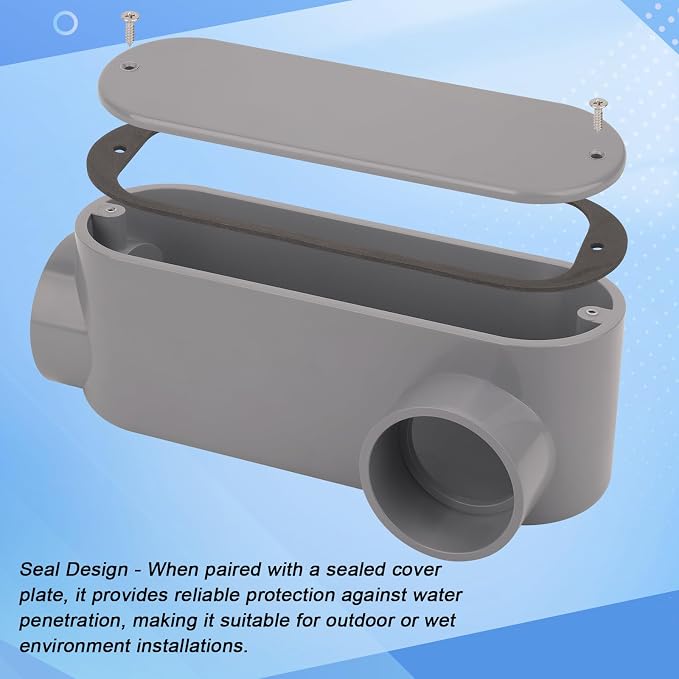 2 Inch Rigid PVC Conduit Body Type LL, Slip x Slip PVC Conduit Bodies LL Type - Image 3