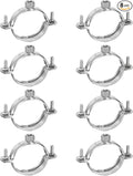 HARFINGTON 8 Pcs Adjustable Pipe Bracket Clamps2" Stainless Steel Wall Ceiling by HARFINGTON