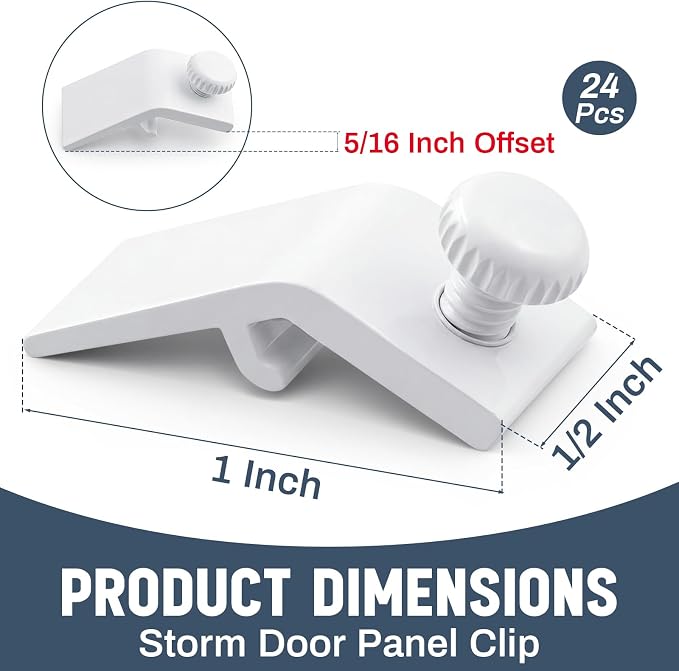 Blulu 24 Pcs Storm Door Panel Clip - Image 2