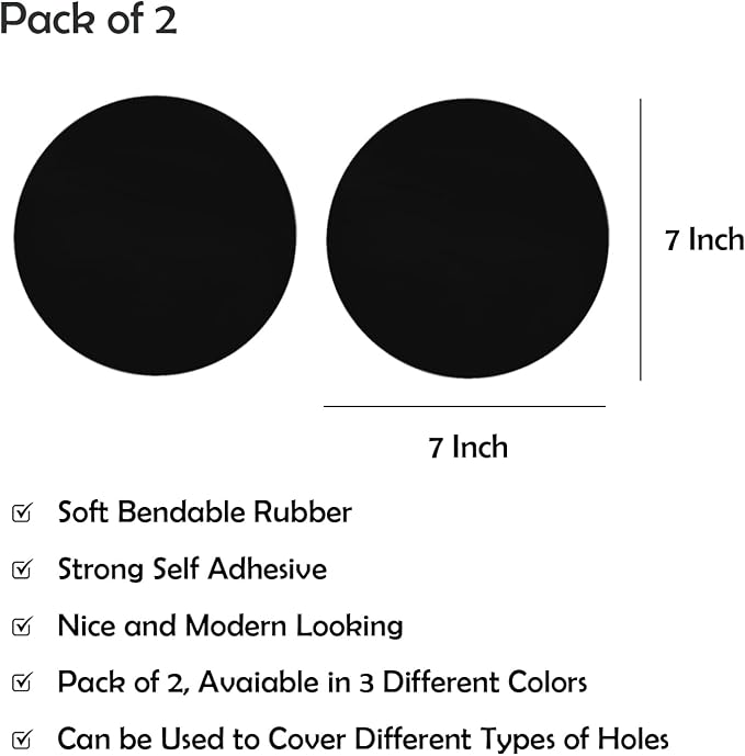 Rubber Bond Self-Adhesive Rubber Wall Outlet Cover Plate 2 Pack - Image 2