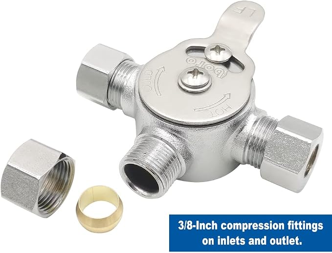 Mechanical Water Mixing Valve, Thermostatic Tempering Valve, Lead-Free Brass - Image 3