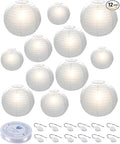 HAUSPROFI 12Pcs White Paper Lanterns by HAUSPROFI
