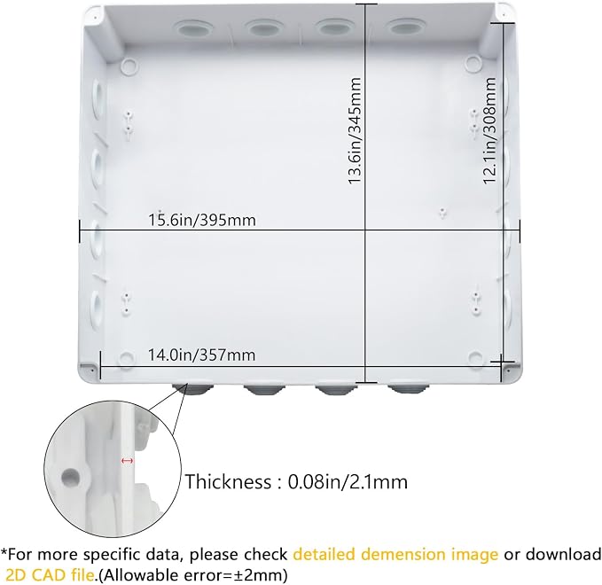 ABS Plastic Dustproof Waterproof IP65 Junction Box Universal Electrical Project - Image 3