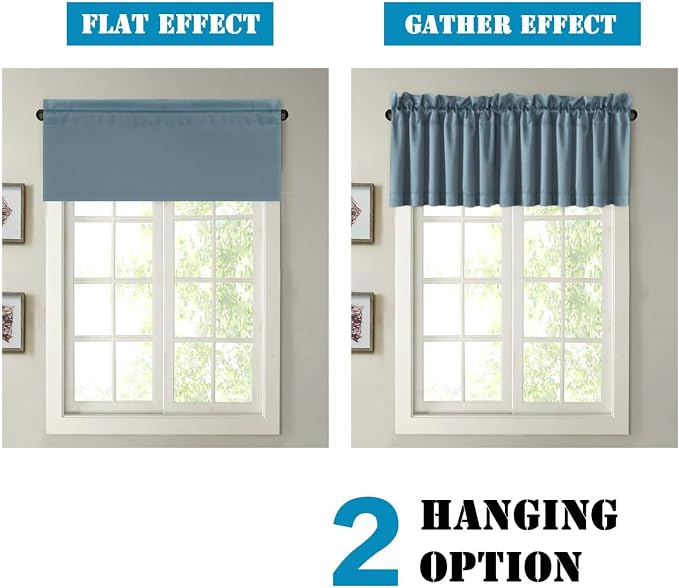 H.VERSAILTEX Blackout Valances for Windows, Kitchen Valance Curtains for Living - Image 6
