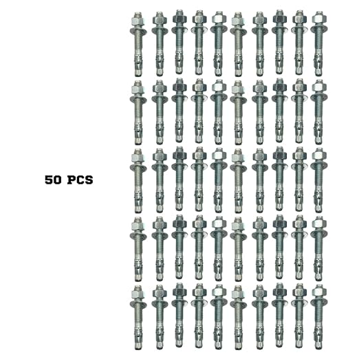 MIGHTY FASTENERS Zinc-Plated Steel Wedge Anchors, 3/4" X 5-1/2" - Image 3