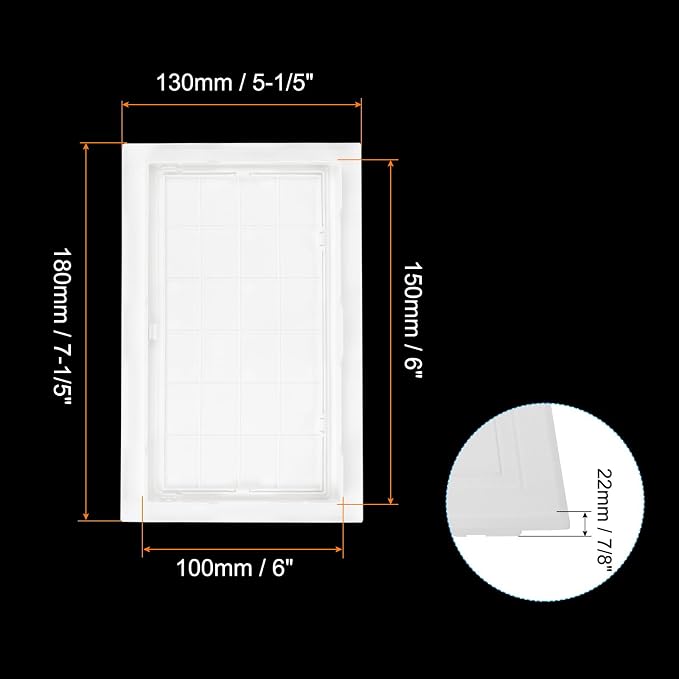 PATIKIL 6x4 inch Removable Hinged Access Panel, ABS Plumbing Access Doors Easy - Image 2
