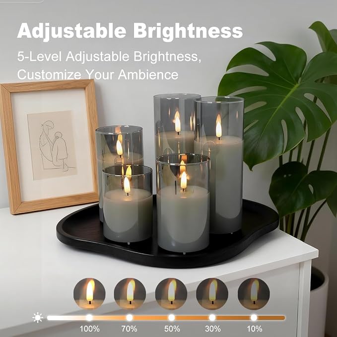 LEDHOLYT Rechargeable Flameless Candles, Realistic Flickering LED Flame - Image 2