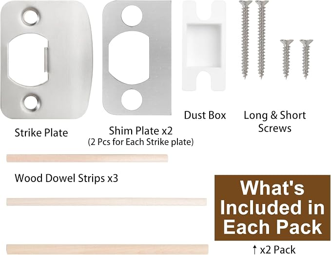 Door Strike Plates Reinforcement Kit, - Image 4