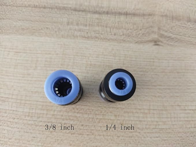 1/4" OD x 3/8" OD Pneumatic quick Connector Push to Connect fittings Straight - Image 2