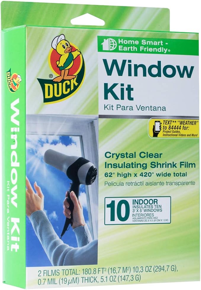 Duck Brand Indoor 10-Window Shrink Film Insulator Kit, 62-Inch x 420-Inch by DuckBrand
