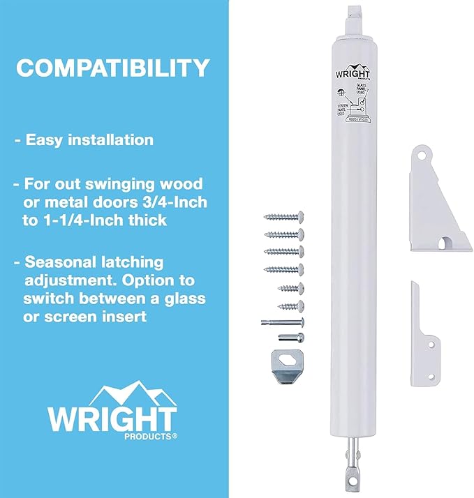 Wright Products Standard Duty Pneumatic Screen & Storm Door Closer – Adjustable - Image 4