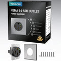 50 Amp EV Charging Receptacle/Nema 14-50 EV Outlet by YOMIUWO