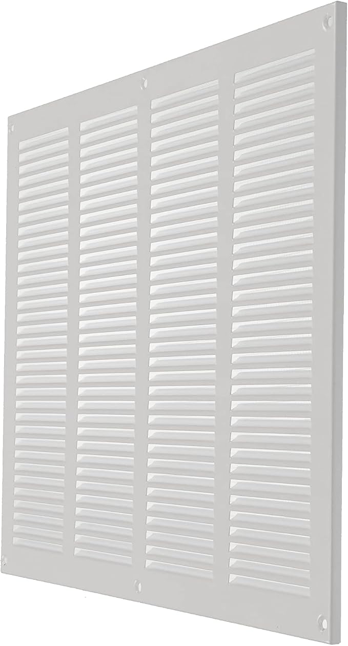 Repa Market Air Vent Cover 16x12 Inch White Galvanized Steel Louvered Grill - Image 7