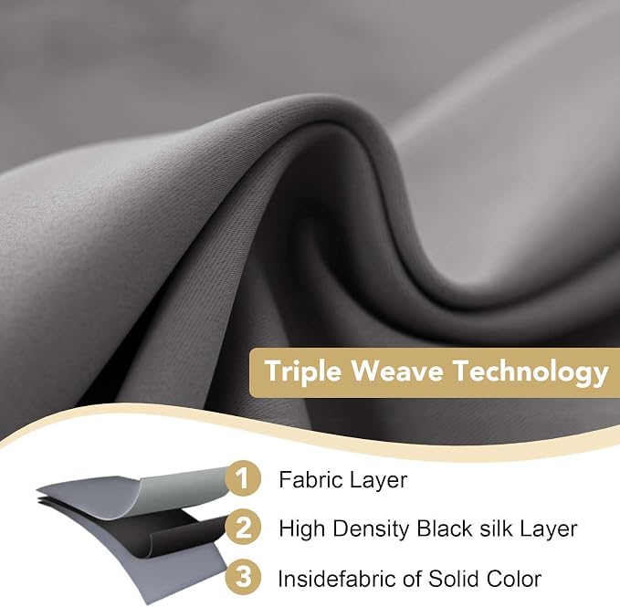 H.VERSAILTEX Three Pass Microfiber Blackout Thermal Insulated Grommet Panel - Image 4