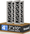 Howeall 2x10 Inches 4 Pack Heavy Duty Walkable Floor Register by Howeall