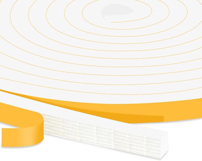 Square Foam Seal Tape, Blocks Drafts, Energy-Saving, 3/8x3/8in | Strong Adhesive by Trisiki