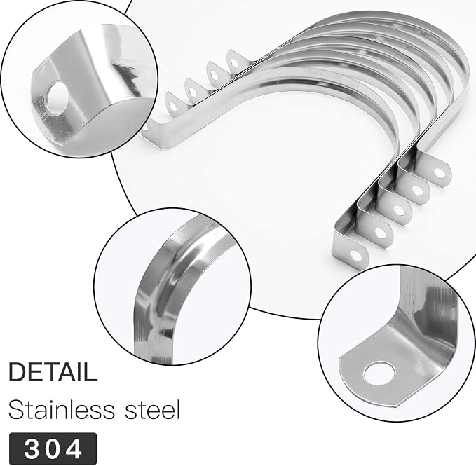 Bonsicoky M100 Rigid Pipe Strap, Stainless Steel, 0.71" Width, - Image 3