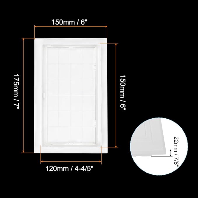 PATIKIL 6x5 inch Removable Hinged Access Panel, ABS Plumbing Access Doors Easy - Image 2