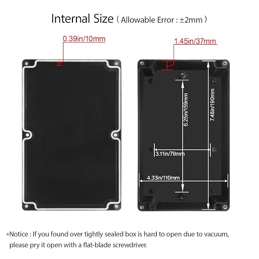 Project Box ABS Plastic Junction Box IP65 Waterproof Hobby Box Electrical Boxes - Image 3
