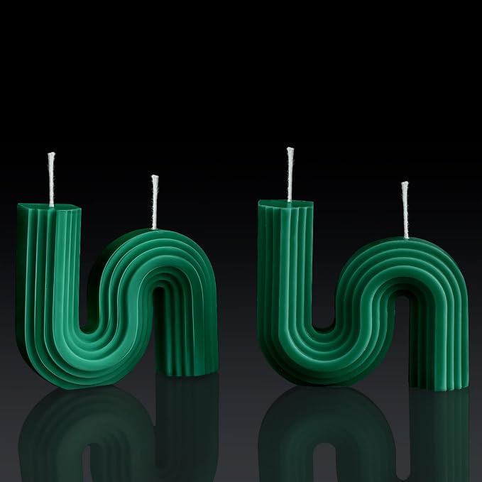 Tondiamo 2 Pcs Aesthetic Candles Twist Shaped Aesthetic Candles Cool S Shape by Tondiamo