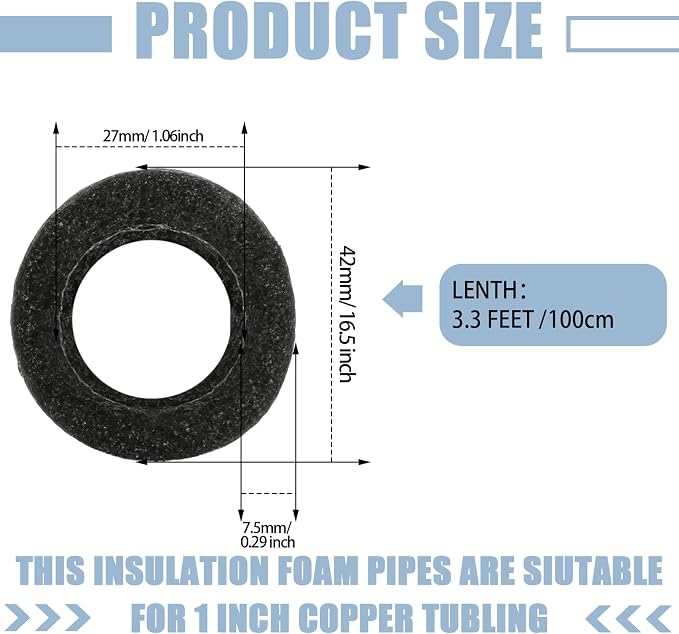 36 Pcs 3.3 Feet Foam Pipe Insulation Foam Tube Insulating Water Pipe Pool Swim - Image 2
