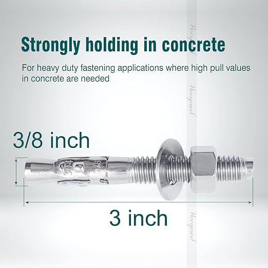 Concrete Anchors 3/8, Wedge Anchors - Image 2