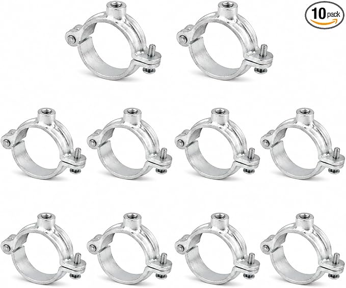 10 Pack 2 in. Hinged Split Ring Pipe Hanger, Tubing and Industrial Vintage DIY by Unknown