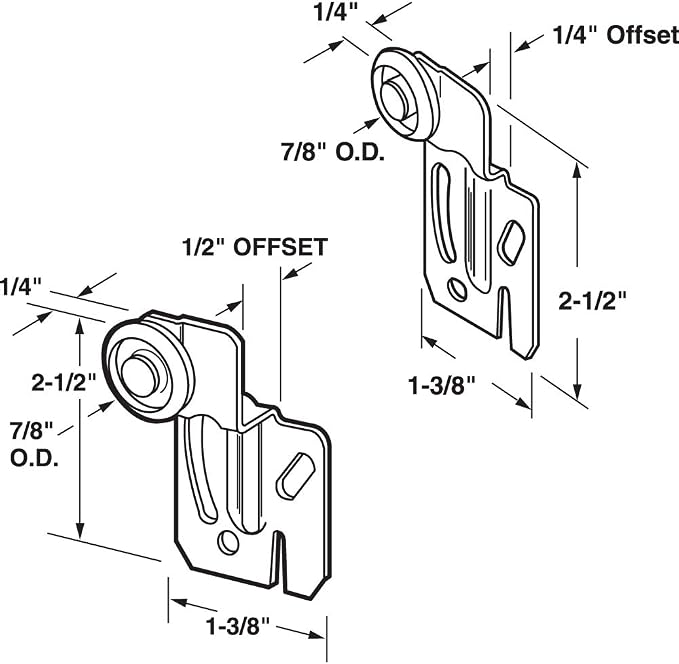 Prime-Line N 7411 Sliding Closet Door Roller Kit - Image 2