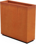 Large Rectangular Planters for Outdoor Plants – 36x12x36 Inch Tall Corten Steel by Plantercraft