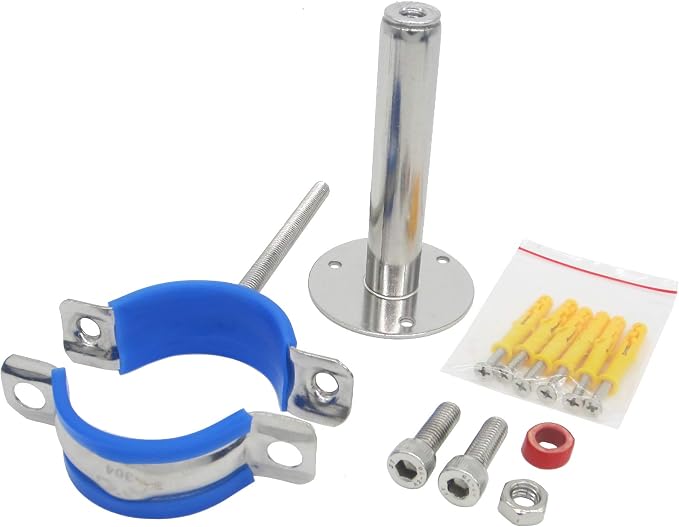 Stainless Steel Adjustable Pipe Clamp Bracket, 1-1/2 Inch - Image 4
