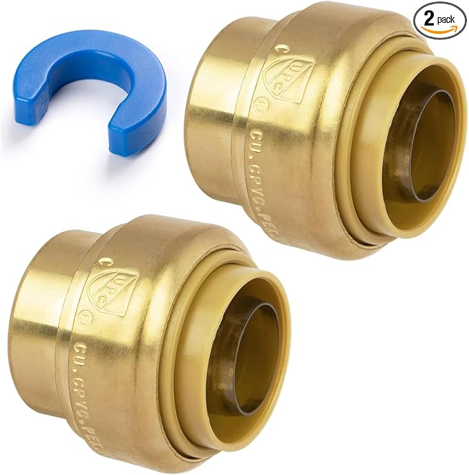 1/2" Push Fit End Cap, Push to Connect Brass Plumbing Fitting, Durable Push Cap by KAINGA