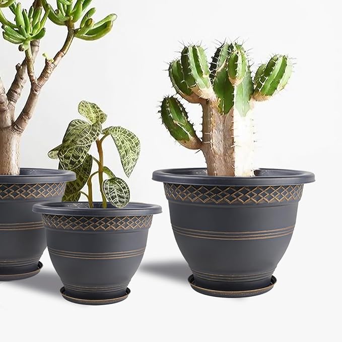 12 Inch Plaid Plant Pots 4 Pack - Image 5