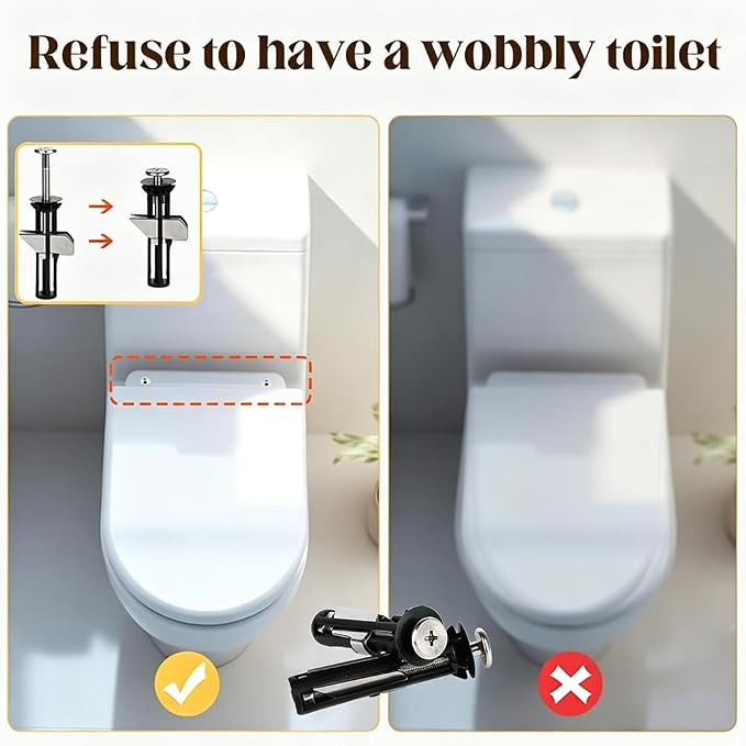 2027 New Toilet Seat Bolts, Heavy Duty Toilet Seat Fastener Bolt Kit - Image 5