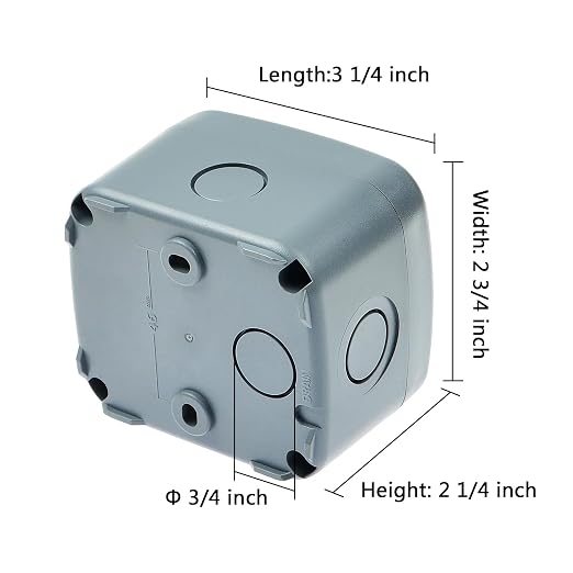 NineLeaf Small Outdoor Waterproof Electrical Junction Box, IP66 Project Box - Image 4