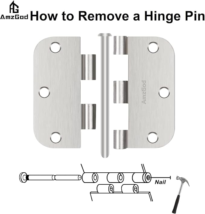 Door Hinges Brushed Nickel - Image 6