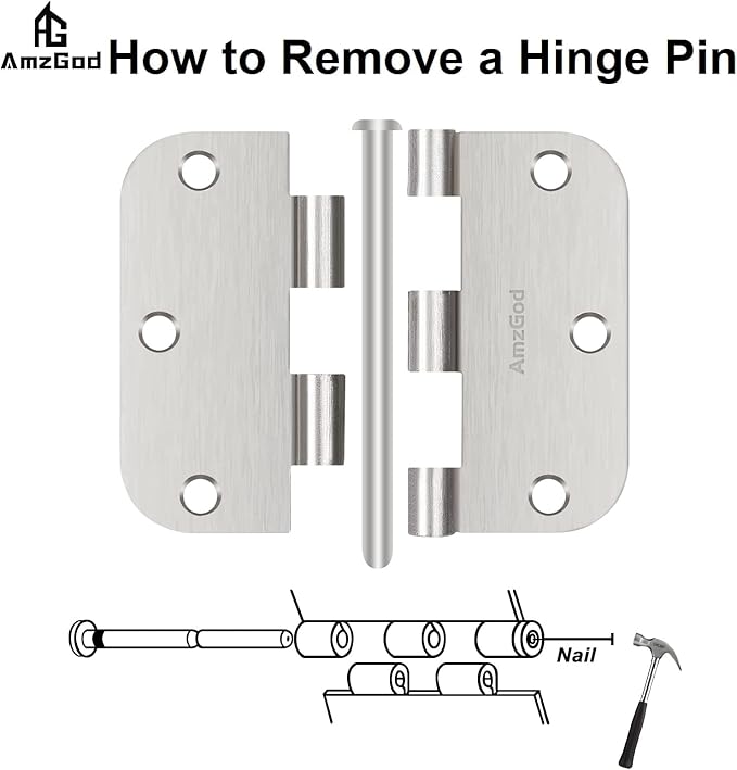 Door Hinges Brushed Nickel - Image 6