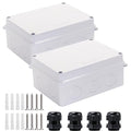 Electrical Box, ABS Plastic Project Box Power Cord Enclosure White 5.9 x 4.3 x by LuSumtly
