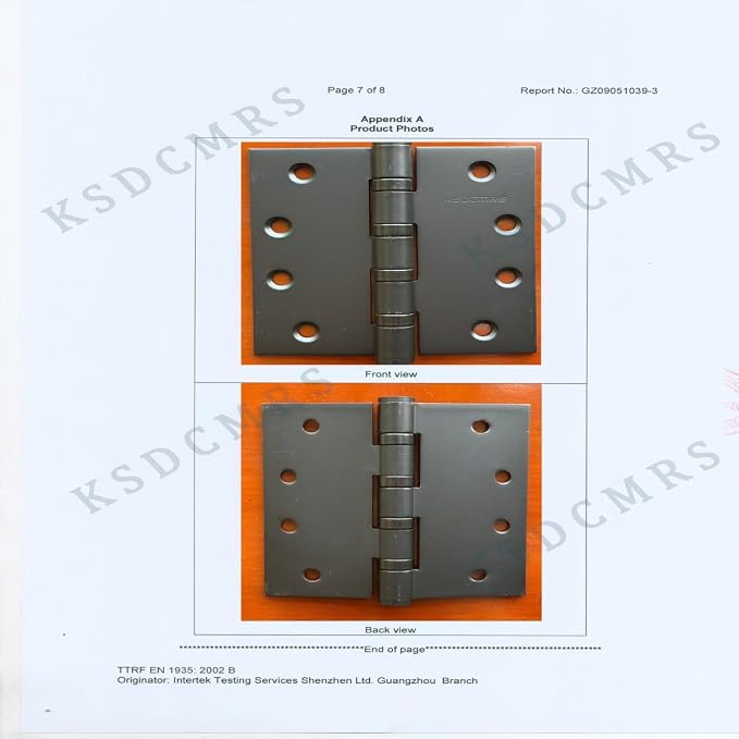 4" Matte Black Ball Bearing Stainless Door Hinges, 3 Pack | Heavy duty 101.6mm - Image 9