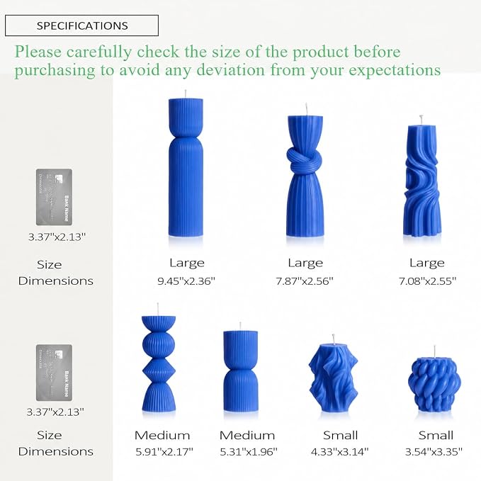7-Pack Pillar Candles - Image 2