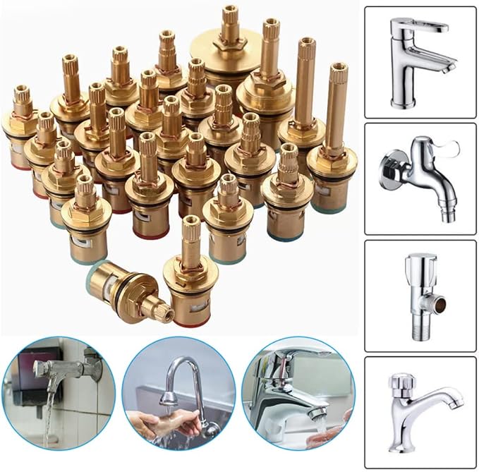 Faucet Ceramic Cartridge Valve, G1/2" Brass Tap Ceramic Disc Cartridges - Image 6
