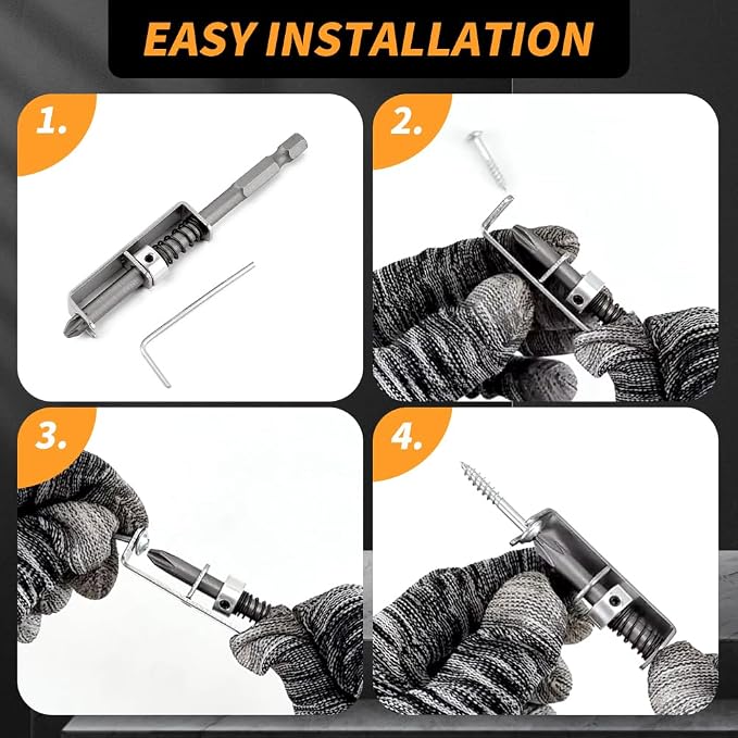 2Pcs Spring-loaded Screw Holder Bit, Scalable Screw Drive Guide Drill Bit Tip - Image 4