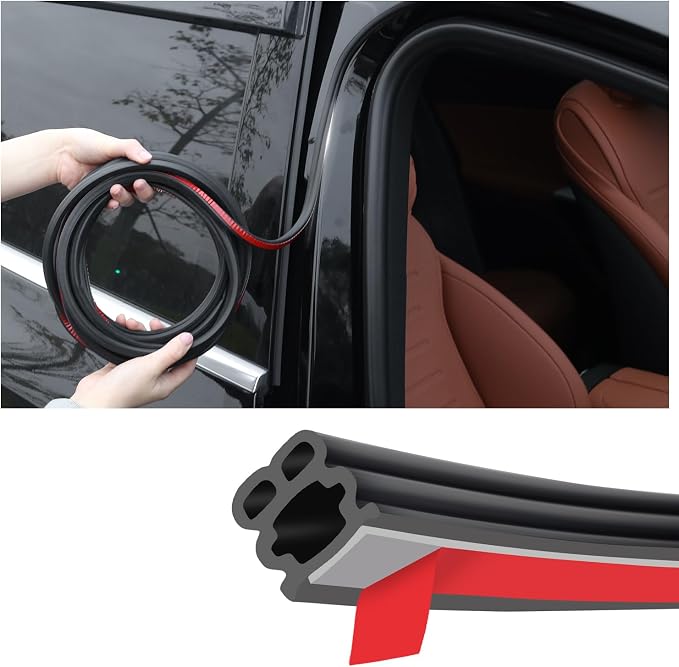 52.5Ft Car Door Seal, Thickened Rubber Automotive Weather Stripping by Unknown