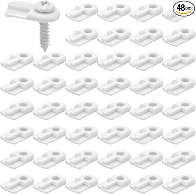 Blulu 48 Pack 13/16 x 1/2 Inches Flush Nylon Window Screen Clip by Blulu