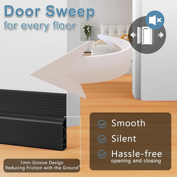 5 Pack Door Draft Stopper, Door Sweep - Image 3