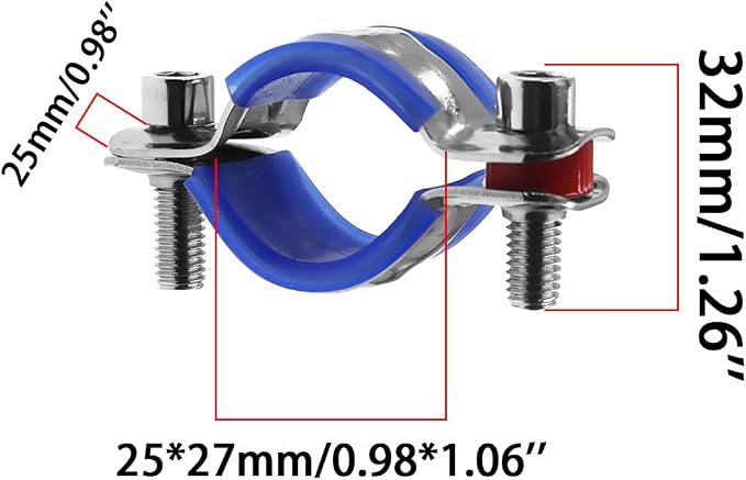 Adjustable Pipe Bracket Clamp, Heavy Duty Split Ring Hanger, TTZEZE SUS304 Wall - Image 2