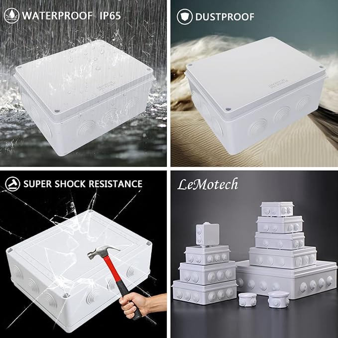 Junction Box, ABS Plastic IP65 Waterproof and Dustproof, Universal Electrical - Image 8
