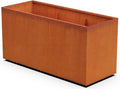 Large Rectangular Planters for Outdoor Plants 60x24x30 | Extra Large Corten by Plantercraft