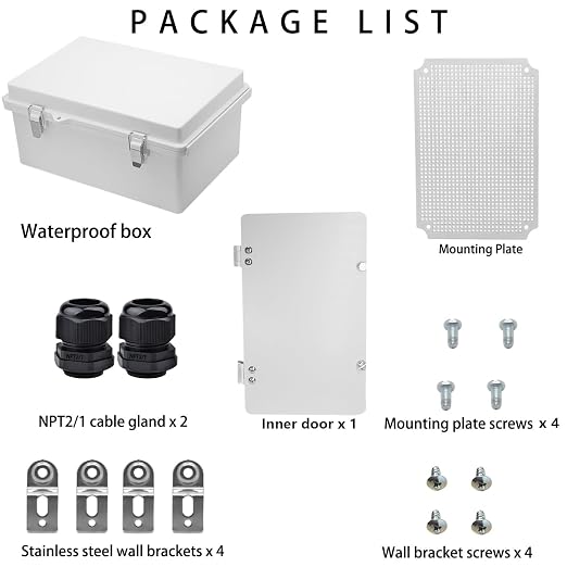 Waterproof Electrical Box with Mounting Plate, IP67 Junction Box Stainless - Image 5