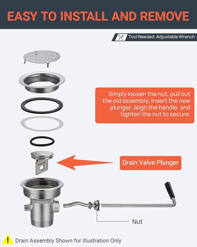 Twist Waste Drain Valve Plunger - Image 4